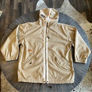 Lapagaya Men’s Workwear Jacket‎ | Small | Tan Hooded & Mesh-Lined